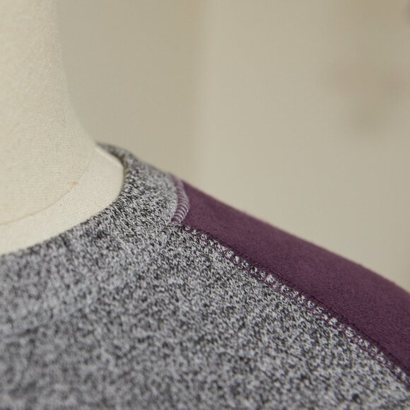 Roots Athletics Crewneck Sweatshirt | Salt + Pepper w/ Purple EUC - Picture 5 of 5